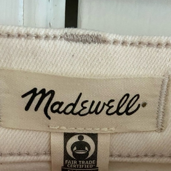 Madewell 90’s straight high rise straight leg Cream sz25 NWT - Picture 6 of 10